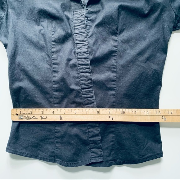 🇫🇷 KOOKAÏ vintage hooked black cotton shirt size FR38 - Picture 6 of 9